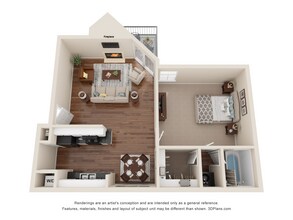 1 Bed 1 Bath Luxury Renovated 727 sq ft **1417 floor plan